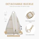 Sucipi Pickleball Bag for Women, Pickleballs Backpack with Fence Hook Reversible Quilted Crossbody Sling Bags Pickle Ball Paddle Bag-Holds Paddles, Pickleballs Accessories,Green White