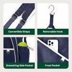 Movker Tennis Bag for Women & Men Sling Crossbody Backpack 2-Racket Waterproof Pocket & Fence Hook Racket Bags Suitable for Pickleball Tennis Badminton