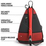 Athletico Sling Bag - Crossbody Backpack for Pickleball, Tennis, Racketball, and Travel for Men and Women (Red)