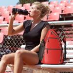 Athletico Sling Bag - Crossbody Backpack for Pickleball, Tennis, Racketball, and Travel for Men and Women (Red)