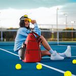 Athletico Sling Bag - Crossbody Backpack for Pickleball, Tennis, Racketball, and Travel for Men and Women (Red)