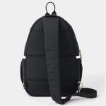 VELADAY Pickleball Bag for Women, Quilted Stylish Sling Bag, Adjustable Shoulder Strap, 2 Storage Compartment Holds Paddles, Balls,Shoes, Black