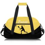 Herdesigns Custom Pickleball Gym Duffel Bag for Men, Ball Personalized Name Travel Sport Tote Bags Custom Overnight Weekender Bags, Yellow