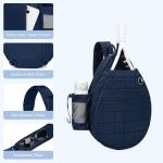 Ebnsksio Tennis Bag, Quilted Tennis Backpack Holds 2 Rackets, Waterproof Crossbody Sling Pickleball Bags For Women, Men And Youth