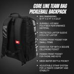 Selkirk Sport Team Backpack | Medium Pickleball Bag For Women & Men | +V11 Max Polyfiber Material | Paddle Bag Fits 6 Pickle Ball Paddles, & Sport Gear, Balls & Accessories | Black