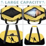 Herdesigns Custom Pickleball Gym Duffel Bag for Men, Ball Personalized Name Travel Sport Tote Bags Custom Overnight Weekender Bags, Yellow