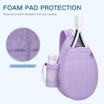 Ebnsksio Tennis Bag, Quilted Tennis Backpack Holds 2 Rackets, Waterproof Crossbody Sling Pickleball Bags For Women, Men And Youth