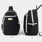 VELADAY Pickleball Bag for Women, Quilted Stylish Sling Bag, Adjustable Shoulder Strap, 2 Storage Compartment Holds Paddles, Balls,Shoes, Black