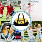 Herdesigns Custom Pickleball Gym Duffel Bag for Men, Ball Personalized Name Travel Sport Tote Bags Custom Overnight Weekender Bags, Yellow