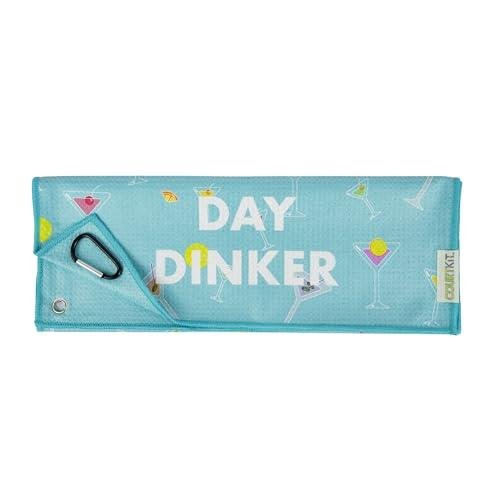 CourtKit Pickleball Cooling Sweat Towel with Bag Clip | Funny Gear Accessory Gifts for Men Women (Martini Glass)