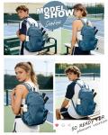 SEAFEW Large Blue Sling Pickleball Crossbody Sling Bag - Men's & Women's Pickleball Sports Backpack with Water Bottle Holder, Adjustable Pickleball