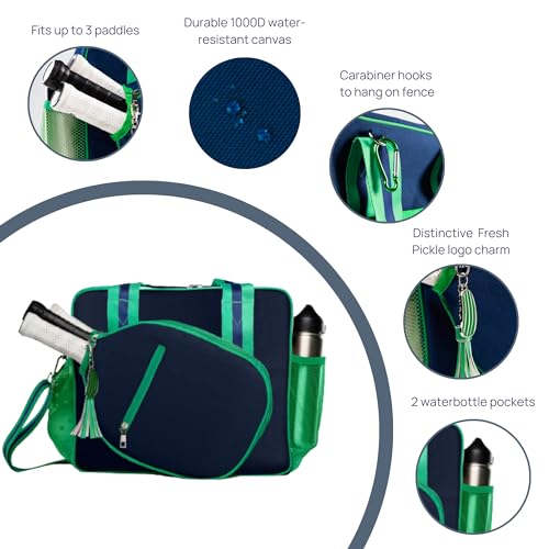 Navy/Green Pickleball Bag for Women and Men