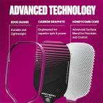 PRO-SPIN Carbon Fiber Pickleball Paddles Set of 2 | Lightweight Pickleball Set with Indoor/Outdoor Balls and Bag – Durable Pickle Ball Paddle Gift for Men, Women & Families