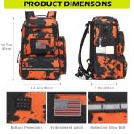 HAMBOLY Pickleball Bag for Men & Women, Large Pickleball Backpack with Shoes Compartment and Cooler, Fence Hook Design (Orange Graffiti)