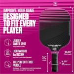 PRO-SPIN Carbon Fiber Pickleball Paddles Set of 2 | Lightweight Pickleball Set with Indoor/Outdoor Balls and Bag – Durable Pickle Ball Paddle Gift for Men, Women & Families