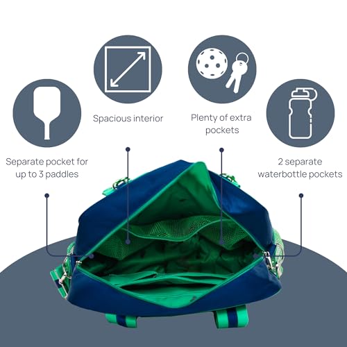 Navy/Green Pickleball Bag for Women and Men
