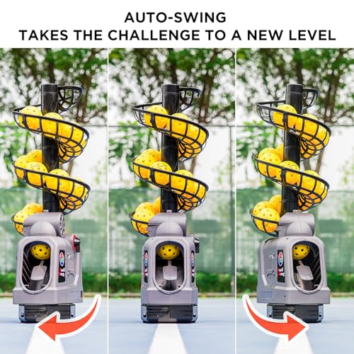 Portable Pickleball Launcher - Auto Swing, Adjustable Angles & Speeds