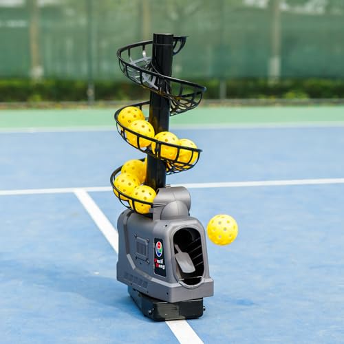 Portable Pickleball Launcher - Auto Swing, Adjustable Angles & Speeds