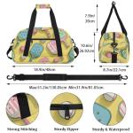 Sport Pickleball Gym Travel Duffle Bag for Women & Men with Front Zipper Pocket for Sports, Overnight, Weekender, Carry On,Workout & Dance Bag,Ball Games,18.9 * 8.7 * 10.6 in