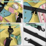 Sport Pickleball Gym Travel Duffle Bag for Women & Men with Front Zipper Pocket for Sports, Overnight, Weekender, Carry On,Workout & Dance Bag,Ball Games,18.9 * 8.7 * 10.6 in