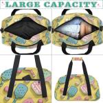 Sport Pickleball Gym Travel Duffle Bag for Women & Men with Front Zipper Pocket for Sports, Overnight, Weekender, Carry On,Workout & Dance Bag,Ball Games,18.9 * 8.7 * 10.6 in