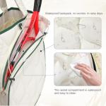 CCGTIOR 2-in-1 Tennis Tote Bag & Tennis Racket Backpack – Extra-Large Quilted Pickleball Racquet Bags, Water-Resistant & Lightweight for Men & Women (White)