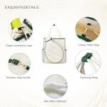 CCGTIOR 2-in-1 Tennis Tote Bag & Tennis Racket Backpack – Extra-Large Quilted Pickleball Racquet Bags, Water-Resistant & Lightweight for Men & Women (White)