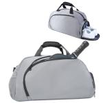 Maymooner Small Gym Bag with Shoes Compartment & Wet Pocket,Unisex Sport Duffel Bag for Pickleball Paddle,Waterproof Workout Weekender Overnight Bags for Travel Yoga Swimming,Silver Grey