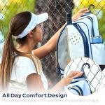 Net & Style Pickleball Backpack With Paddle Holder Large Capacity Bag For Men And Women With Ball Pocket Water Bottle Storage Stylish Lightweight Design For Outdoor Sports And Travel Use