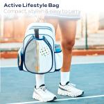 Net & Style Pickleball Backpack With Paddle Holder Large Capacity Bag For Men And Women With Ball Pocket Water Bottle Storage Stylish Lightweight Design For Outdoor Sports And Travel Use