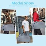 Maymooner Small Gym Bag with Shoes Compartment & Wet Pocket,Unisex Sport Duffel Bag for Pickleball Paddle,Waterproof Workout Weekender Overnight Bags for Travel Yoga Swimming,Silver Grey