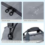 Maymooner Small Gym Bag with Shoes Compartment & Wet Pocket,Unisex Sport Duffel Bag for Pickleball Paddle,Waterproof Workout Weekender Overnight Bags for Travel Yoga Swimming,Silver Grey