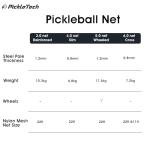 PICKLETECH 4.0 Slim Version Pickleball Net Portable Outdoor, 22 FT Pickleball Net-USAPA Regulation Size-Pickle Ball Net System with Carrying Bag for Driveway
