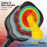 DULCE DOM USAPA Approved Fiberglass Pickleball Paddles Set of 4, Lightweight Pickleball Set with 4 Cooling Towels, 4 Lead Tapes, 4 Pickleballs and Pickleball Bag, Pickle Ball Equipment for Men Women