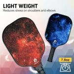 DULCE DOM USAPA Approved Fiberglass Pickleball Paddles Set of 4, Lightweight Pickleball Set with 4 Cooling Towels, 4 Lead Tapes, 4 Pickleballs and Pickleball Bag, Pickle Ball Equipment for Men Women