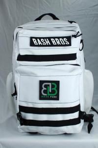 Bash Athletics 45L Tactical Gym Backpack – Water-Resistant Backpack for Gym, Pickleball, Travel & Everyday Carry (White)