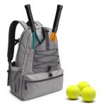 SANLIKE Pickleball Bag Backpack for Men Women，Large Pickle Ball Paddle Bag Fits 2 to 4 Paddles,Sports Duffle Bags with Shoe Compartment and Pocket (Gray)