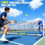 Pickleball Net for Driveway, Portable Pickleball Net Set with Paddles, Water Bags,Portable Outdoor Pickleballs, Mini Pickleball Net, Carry Bag,10FT PickleBalls Net Weather Resistant Steady Metal Frame