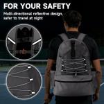 SANLIKE Pickleball Bag Backpack for Men Women，Large Pickle Ball Paddle Bag Fits 2 to 4 Paddles,Sports Duffle Bags with Shoe Compartment and Pocket (Gray)