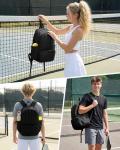 GreenTaya Pickleball Bag, Pickleball Backpack with Shoe Compartment and Paddle Slots, Large Sports Gym Backpack with Wet Pocket and Fence Hook for Women Men, Black