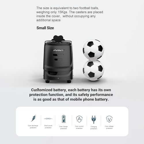 Black Pickleball Launcher with App Control, Variable Speeds