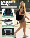 GreenTaya Pickleball Bag, Pickleball Backpack with Shoe Compartment and Paddle Slots, Large Sports Gym Backpack with Wet Pocket and Fence Hook for Women Men, Black