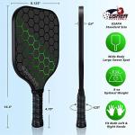 JoncAye Pickle-Ball Racket Set of 2 or 4, Fiberglass Graphite Paddles for Beginners Intermediate, USAPA Approved Pickleball Gear with Balls, Portable Bag, Grip Tape, Comfy Grip for Adults Kids