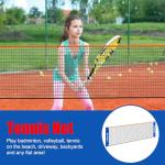 Eastgoing 10 ft Mini Portable Soccer Tennis Net | Pickleball Net for Driveway Backyard. Easy Assemble Beach Tennis Net -（Only Net）