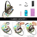 Pickleball Paddles Balls White Women Shoulder Purses Cell Phone Purse Chain Strap Floral Print Zipper Designer Bowler Tote, 5.9" × 8.3" × 3.1"