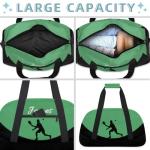Herdesigns Custom Pickleball Gym Duffel Bag for Men, Ball Personalized Name Travel Sport Tote Bags Custom Overnight Weekender Bags, Green