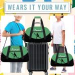 Herdesigns Custom Pickleball Gym Duffel Bag for Men, Ball Personalized Name Travel Sport Tote Bags Custom Overnight Weekender Bags, Green