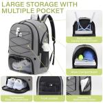 FABIEN CHERON Tennis Bag,Pickleball Bag with Shoe Compartment and Cooler,Fence Hook Design Basketball Backpack for Tennis/Pickleball/Basketball Sport(Grey)