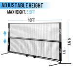 FDLS 10FT Portable Badminton Pickleball Net with Carry Bag for Indoor Outdoor, Height Adjustable| Easy Setup