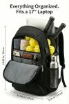 Net & Style Pickleball Backpack Large 29L with Shoe Compartment – Waterproof Court Backpack with Fence Hook & USB Charging Cable for Daily Play & Tournaments – Ideal for Men & Women Players
